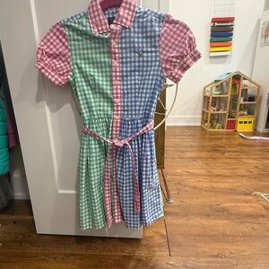 Polo by Ralph Lauren Kids Gingham Dress - Pink, Green, Blue